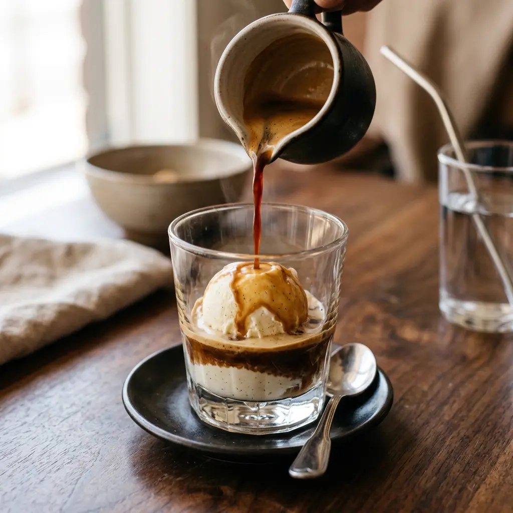 Taza con postre Affogato