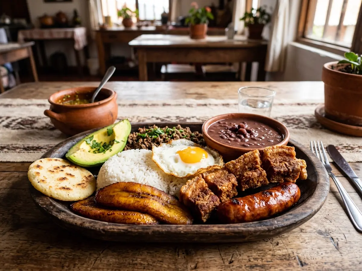 Bandeja paisa colombiana completa