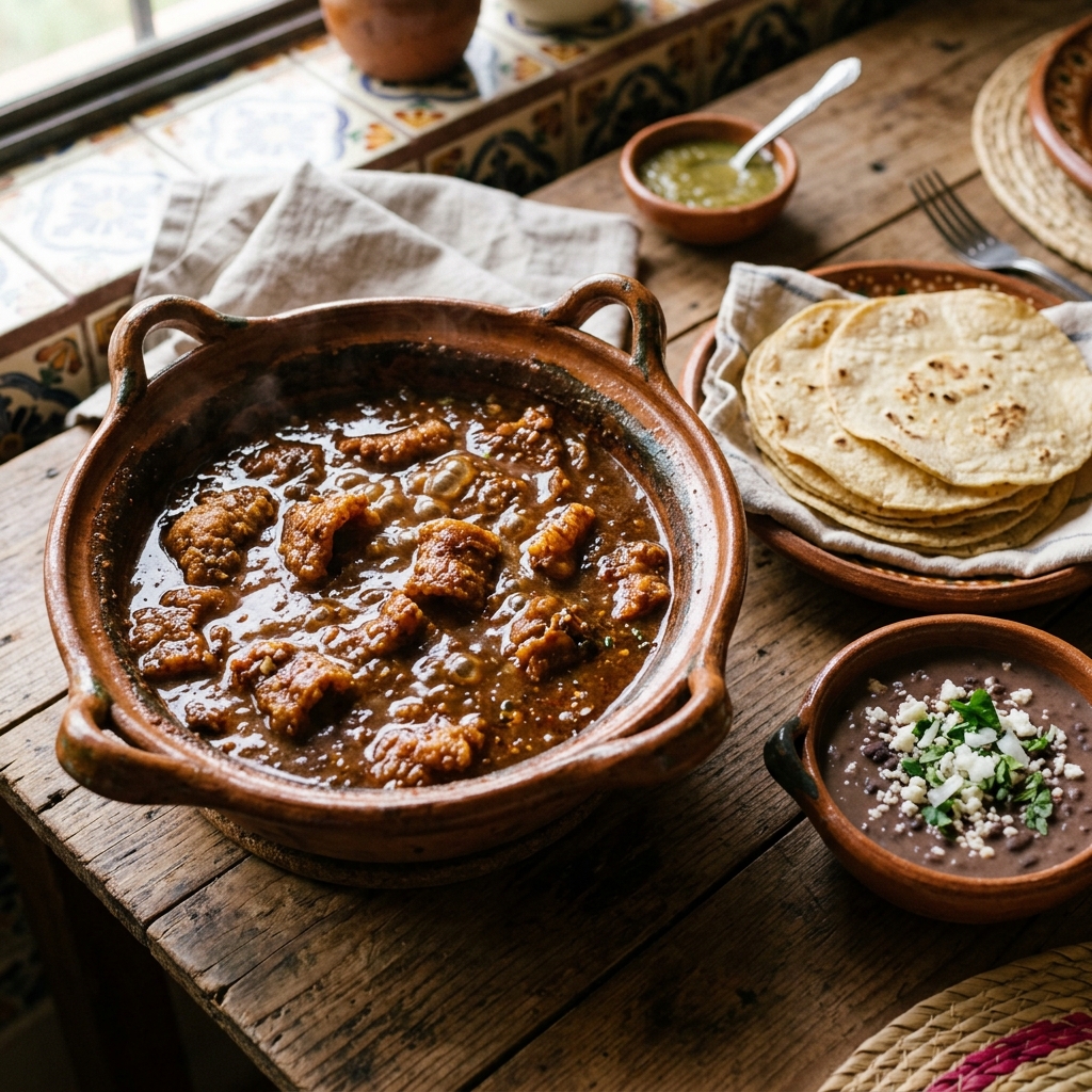 Chicharrón en Pasilla