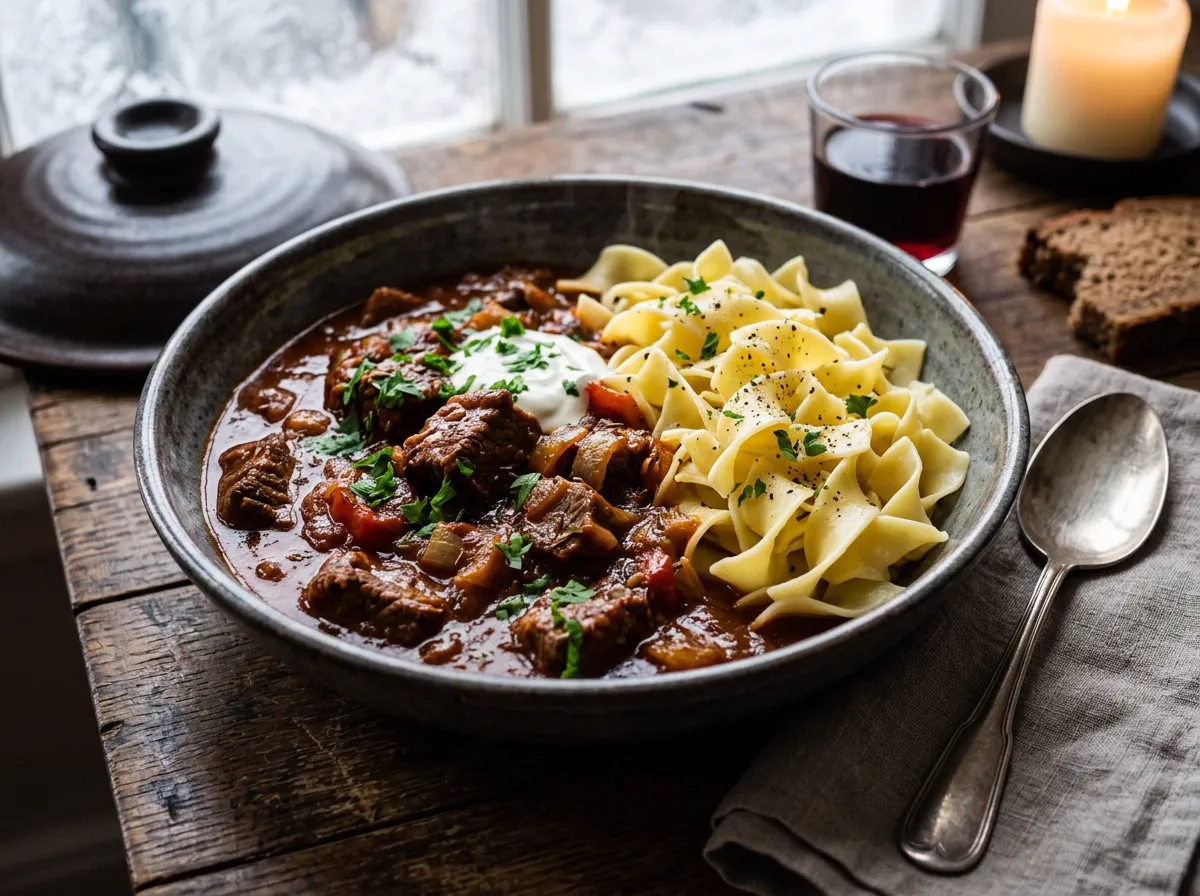 Gulasch Alemán de Res (Rindergulasch)