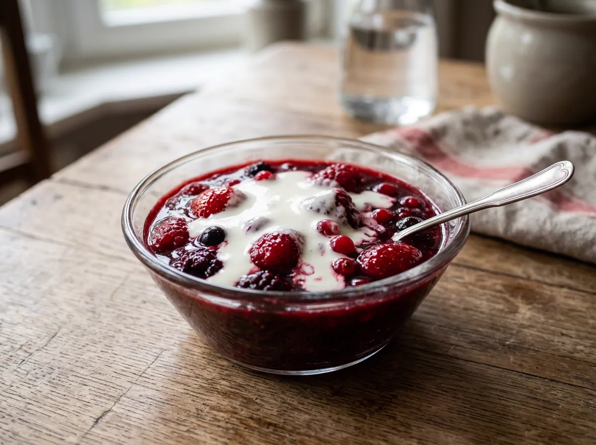 Rote Grütze (Postre de Frutos Rojos)