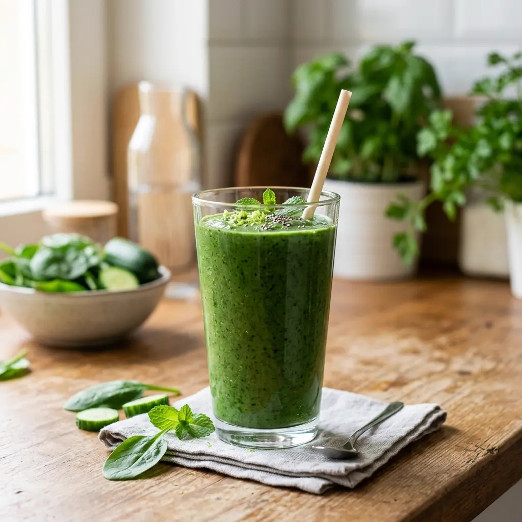 Vaso con licuado Green Protein