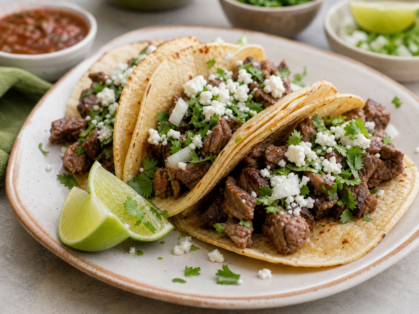 Tacos dorados con salsa cayena rosada