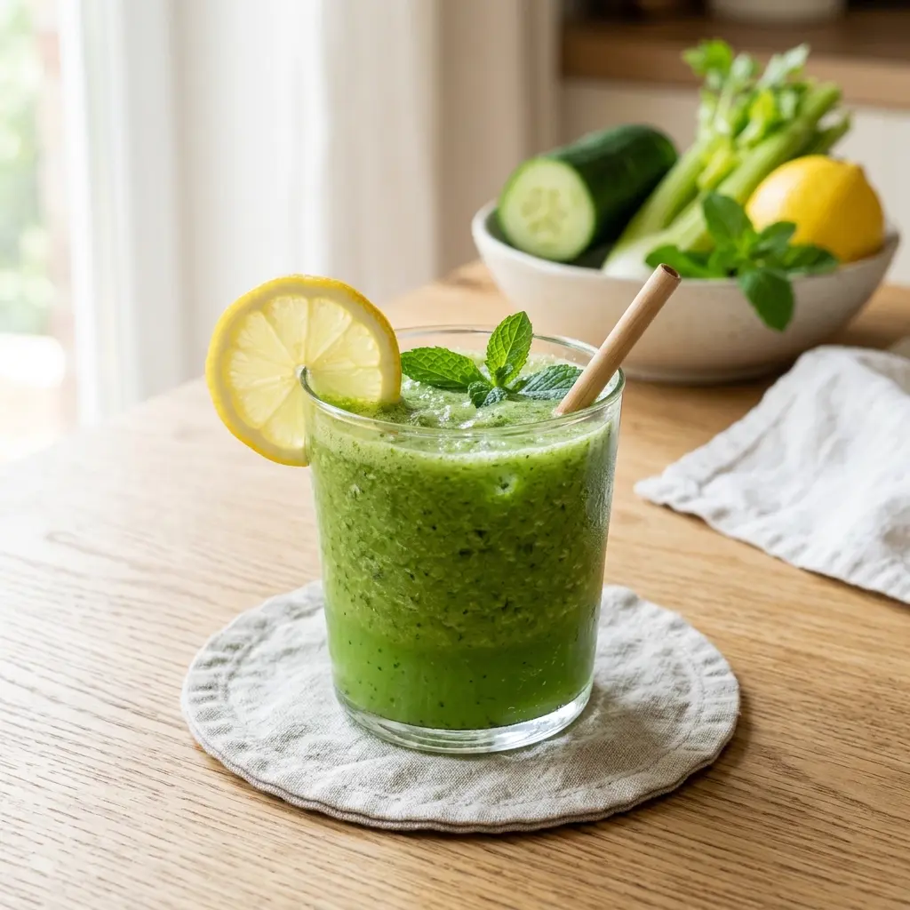 Vaso con licuado Verde Balance